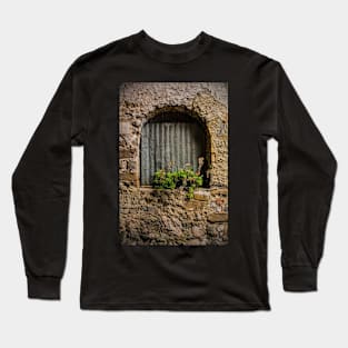 Window in Poffabro, North East Italy Long Sleeve T-Shirt